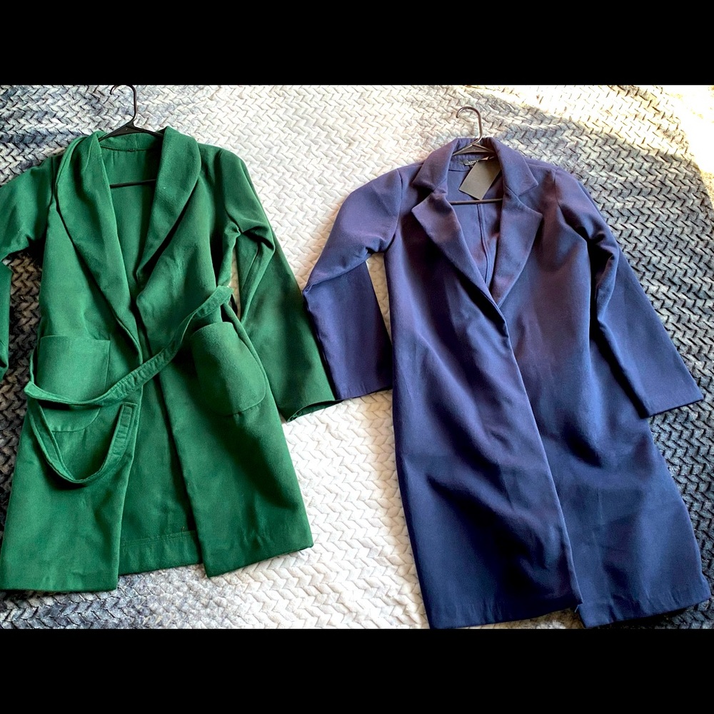 Long opened pea coat